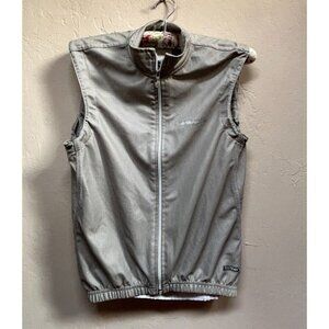 Campagnolo Womens Full-Zip Bicycle Cycling Jersey Wind Vest Small Gray Pockets